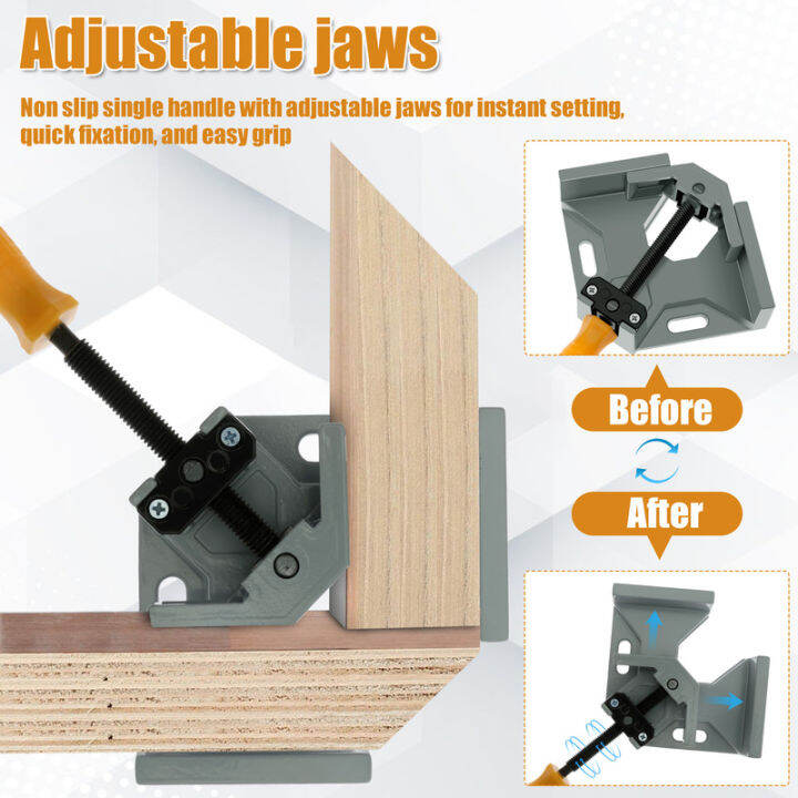 dagafga-ตัวจับเข้ามุมอลูมิเนียมอัลลอยด์ตัวจับเข้ามุมปรับได้90องศาตัวจับยึดมุม90องศาสำหรับงานเชื่อม2ชิ้น