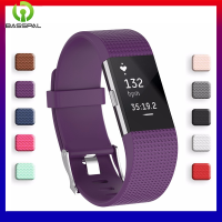 สายสร้อยข้อมือซิลิโคน BassPal สำหรับ Fitbit Charge 2สายรัดข้อมือสายรัดข้อมือสายสายนาฬิกาสำหรับ Fitbit Charge 2อุปกรณ์นาฬิกาอัจฉริยะ