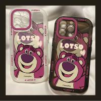 15 case ใส อังกฤษ Strawberry Bear Apple 1413Pro เคสศัพท์12promax โปร่งใส 7plusxr