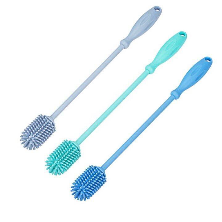 🎉 Silicone Bottle Cleaning Brush with Long Handle, BPA Free 12.5" Water