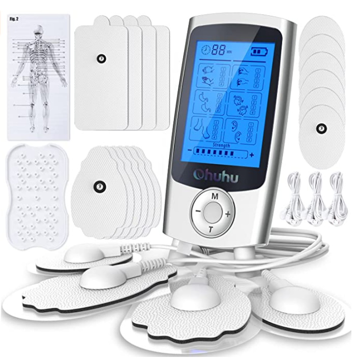 Ohuhu Rechargeable TENS Units, 24 Modes TENS & Powered Muscle ...