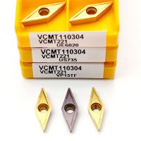 เม็ดมีดคาร์ไบด์คุณภาพสูง VCMT110304 VP15TF UE6020 US735 CNC เครื่องมือ เครื่องกลึงสแตนเลส VCMT 110304