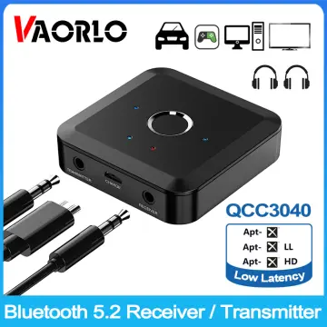 Bluetooth 5.0 Transmitter Receiver, 2 In 1 Wireless Aptx Hd Audio 3.5mm Jack  Adapter Support Aptx Low Latency, For Tv/car/nintendo Switch/speaker, Pai