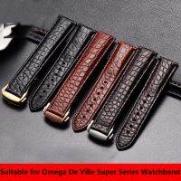 Crocodile Leather Watch Strap Mens And Womens Style For Omega Seahorse Deville Original Watch Band 18mm 19mm 20mm