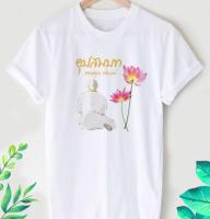 เสื้อยืดลายสายบุญ อุปสมบท สีสันสดใส ใส่สบาย ไม่ยืด ไม่ย้วย