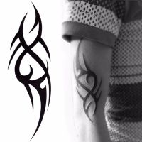 hot！【DT】❆  New Mans Half Sleeve Arm Temporary Totem Stickers Tatoos Boys Tools