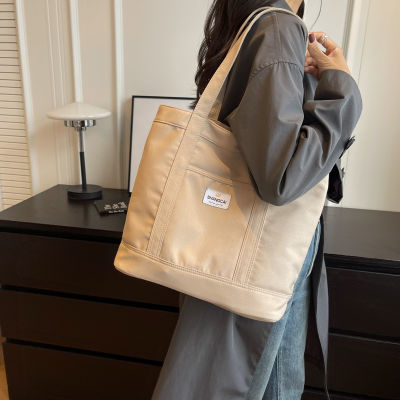 2023 New Street Trend Tote Bag Large Capacity Female Student Book Simple And Lightweight Nylon Portable Shoulder Bag 2023