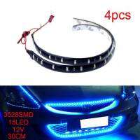 4pcs 12V led strip 15LED interior led  Daytime Running Lights Waterproof 30cm Flexible Neon Strip For advertisement decoration LED Strip Lighting