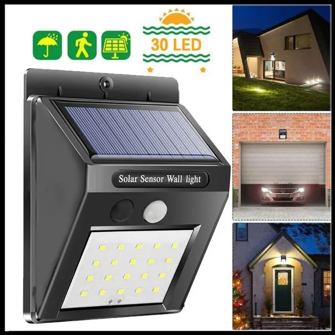 Lampu Outdoor Solar Powered LED Wall Light / Lampu Dinding Tembok ...