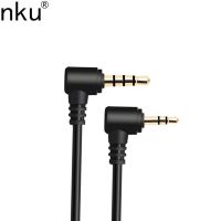 Nku 90 Degree Right Angle 2.5mm TRS To 3.5mm TRRS Male-Male Audio Aux Cable for Headset with 2.5mm Jack Xbox One PS4 Talkback