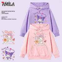 AMILA เสื้อกันหนาวมีฮู้ดเด็กผู้หญิงแขนยาวหวาน,การ์ตูนน่ารักใหม่เด็กผู้หญิงนุ่มแนะสวมสบายฤดูหนาว