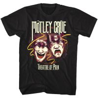 เสื้อผ้าผชLx1 เสื้อยืดผ้าฝ้าย พิมพ์ลายอัลบั้ม Motley Crue Theatre Of Pain วงร็อคเฮฟวี่เมทัล พลัสไซซ์ สําหรับผู้ชายS-5  FBEU