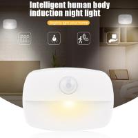 LED Human Body Induction Night Light Mini Induction Wardrobe Light Porch Stair Light For Living Room Bedroom Bedside Decoration Ceiling Lights