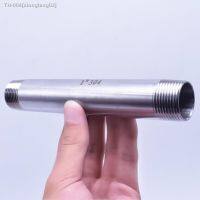 ● 1/8 1/4 3/8 1/2 3/4 1 1-1/4 1-1/2 Male Thread Equal 150mm Extension Tube Pipe Fitting 304 Stainless Steel Connector