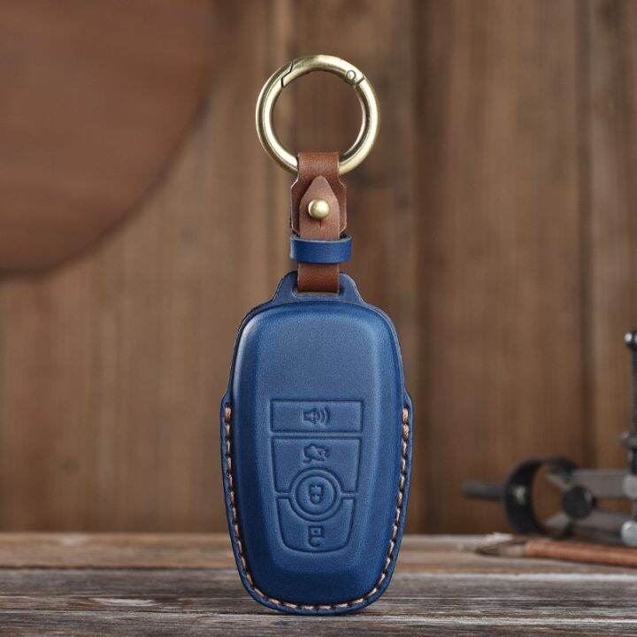 car-key-case-cover-leather-4-button-for-ford-fusion-mustang-explorer-f150-f250-f350-ecosport-edge-ranger-active-shell