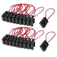 WSFS Hot Sale 30A Wire In-line Fuse Holder Block Black Red for Car Boat Truck 20pcs Fuses  Accessories