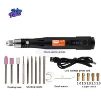 15000rpm Adjustable 3 Speeds Electric Grinder Drill Rotary Grinding Machine USB Engraving Pen with Drill Bit Hand Tool