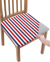 Red Blue White Stripes Elasticity Chair Cover Office Computer Seat Protector Case Home Kitchen Dining Room Chair Slipcovers