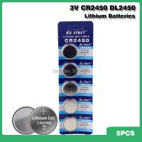 5ชิ้นปุ่ม CR2450 KCR2450 5029LC LM2450เซลล์ลิเธียม3V CR 2450สำหรับนาฬิกาของเล่นไฟฟ้ารีโมท