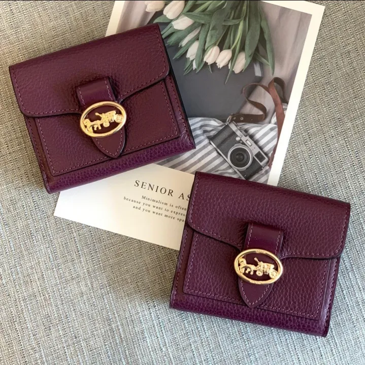 Coach Georgie Small Wallet In Refined Pebble And Smooth Leather 6654 - Boysenberry | Lazada PH Coach Georgie Small Wallet In Refined Pebble And Smooth Leather 6654 - Boysenberry | Lazada PH