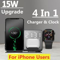 №◆◙ 15W Wireless Charger Stand Pad For iPhone 14 13 12 11 Pro X XS Max 8 iWatch 8 7 Airpods Fast Charging Dock Station Phone Holder