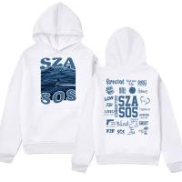 SZA Music Album SOS Graphic Hoodie Mens s Vintage Oversize Pullover Fashion Gothic Sweatshirts Hip Hop Streetwear Hoodies Size XS-4XL