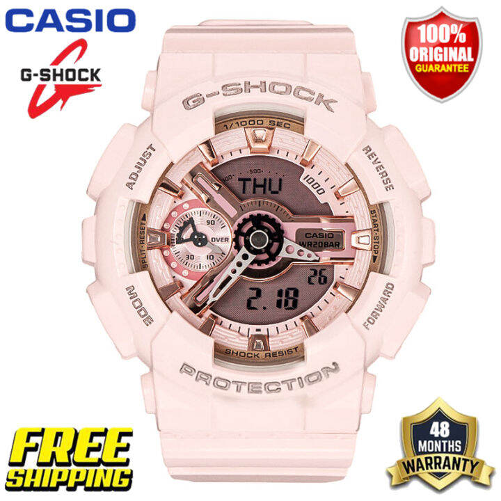 g-shock-gmas110-ต้นฉบับ-นาฬิกาข้อมือสตรีกีฬากันกระแทกกันน้ำ-100m-พร้อมรับประกัน-4-ปี-gma-s110mp-4a1-คลังสินค้าพร้อม