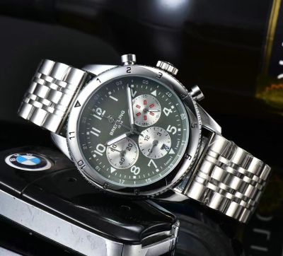 นาฬิกาข้อมือสำหรับผู้ชายแบรนด์หรูแบรนด์รักนาฬิกาสายเหล็กสแตนเลสสำหรับผู้ชายนาฬิกาแบตเตอรี่8รูปแบบ