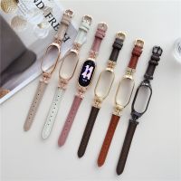 ☋ NEW Leather Wristband Strap For 2023 Xiaomi Mi Band 8 Accessories For Xiaomi Smart Wrisband Mi Band Fashion Metal Strap Detach