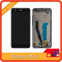 จอแอลซีดี Mi6ของแท้สำหรับการแสดง Xiaomi Mi 6พร้อมกรอบ5.15 "Mi 6จอแอลซีดีแสดงผลลายนิ้วมือแผงประกอบกระจกหน้าจอสัมผัส