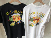 คุณภาพสูง2023ss Casablanca T เสื้อผู้ชายผู้หญิง High Street Heavy ผ้า Top Tees