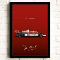 โปสเตอร์แบบทีมแชมป์รถสูตรยอดนิยม F1ผ้าใบตกแต่งบ้านคอลเลกชันพัดลมติดผนังร้านอาหาร