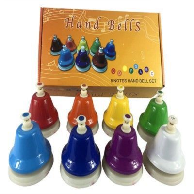 กระดิ่งดนตรี8-Note หลากสีสันสำหรับเด็กเครื่องดนตรีของเล่นชุดเครื่องมือของขวัญคริสต์มาสสวยเพื่อการศึกษาปฐมวัย