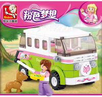 ProudNada Toys ของเล่นเด็ก ตัวต่อเลโก้ เลโก้ รถตู้ Sluban Sweet dream 158 PCS B0523