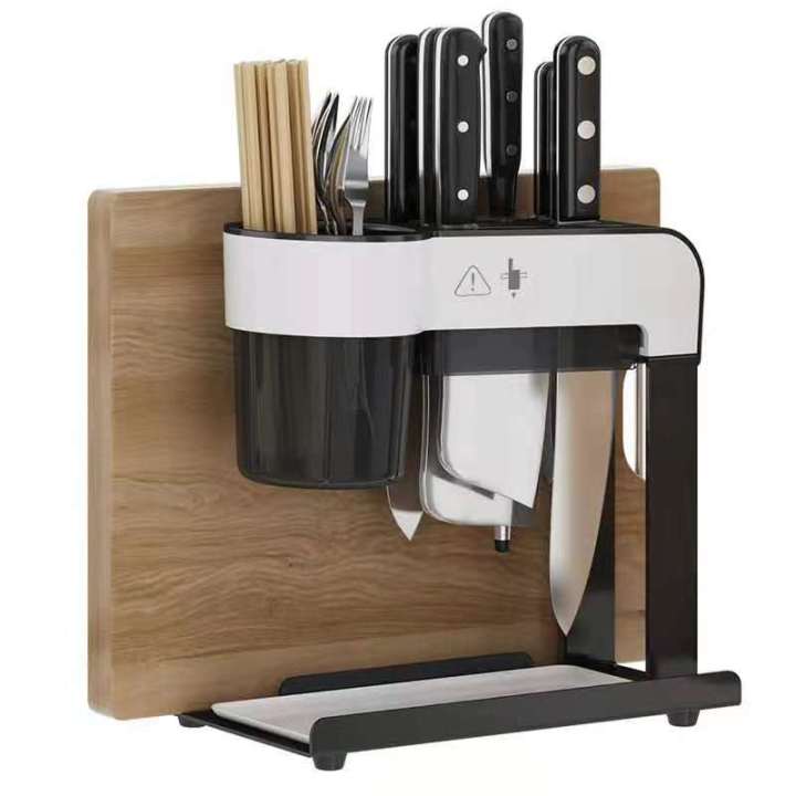 Desktop magnetic knife holder multi-functional chopping board