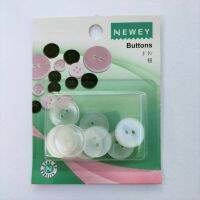 Newey Buttons Size 17mm Transparent/pearl / กระดุมขนาด 17 มิลลิเมตร สีใส/มุก แบรนด์ Newey (แบรนด์ในเครือ Prym Germany) (N99100)