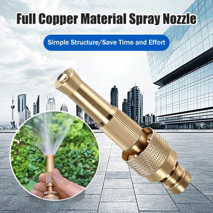 Adjustable Heavy Duty Brass Water Hose Nozzle Highpressure Metal Spraye Waterproof
