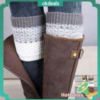 OKDEALS Winter Warm Toppers Crochet Knitted Boot Cuffs Socks Leg Warmers Leggings