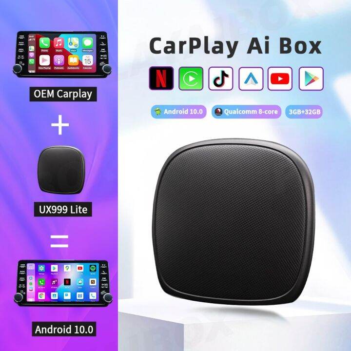 Carplay Ai Box Netflix Iptv Spotify Wireless Android Auto 10 System Car
