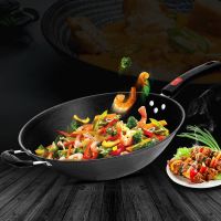 Cooking pot without coating iron supplement old-fashioned iron pan non-stick wok pan induction cooke开锅无涂层补铁老式铁锅不粘锅炒锅电磁炉煤气灶炒菜锅具