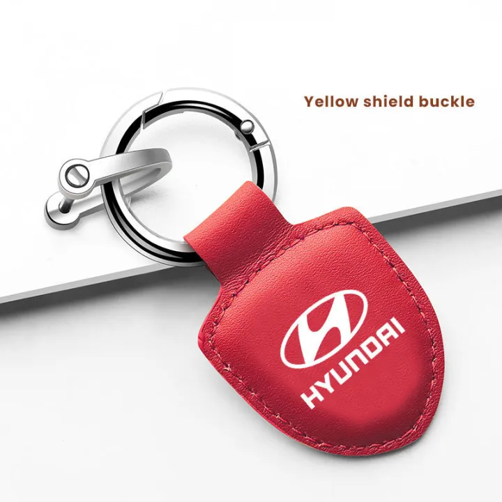 Mental Leather Car Keychain Decoration For Hyundai CRETA STARIA H1