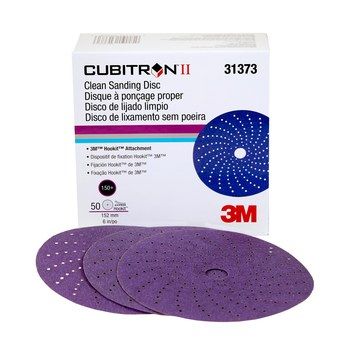 3M (50แผ่น) กระดาษทรายกลมขัดแห้ง 6" คิวบิตรอน ทู Cubitron Clean Sanding Hookit Abrasive Disc