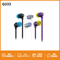 Original Logitech G333 Gaming Earphones with dual audio drivers, in-line mic and volume control, compatible for PC Mobile