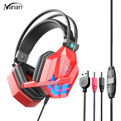 Sy850 Luminous Gaming Headset ตัดเสียงรบกวน Soft Earmuff หูฟังพร้อมไมโครโฟนสำหรับสมาร์ทโฟน Pc