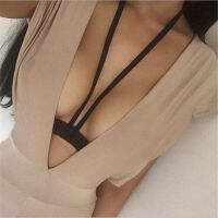 [WANGJIA] แฟชั่นผู้หญิงชุดชั้นในยืดหยุ่นสายรัดกรง Bra cupless Bonding Body CHAIN BELT