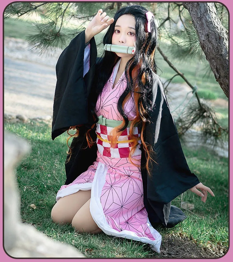 Modelo loli_samurai_ fez um lindo cosplay da Nezuko de Demon
