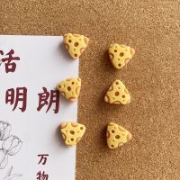 6 Pcs 3D Cartoon Cheese Thumbtack Corkboard Push Pin Felt Board Cork Photo Decoration Thumb Tack Pin Office Binding Supplies Clips Pins Tacks