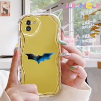 Jjlingji ปลอกสำหรับ Samsung A03หลัก A02 M02 A03s F02s เคสแฟชั่นลายค้างคาวเนื้อครีมกรอบนุ่มกันกระแทกแบบใสเคสมือถือโปร่งใสลายกล้องถ่ายรูปเก๋ไก๋กรอบป้องกันซิลิกาเจล