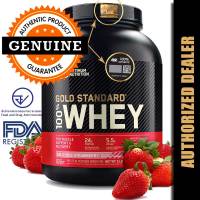 Original เวย์โปรตีน Whey Protein 5 lb Gold Standard 100% - Delicious Strawberry