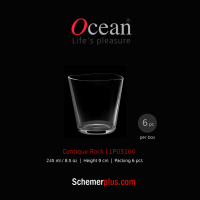 แก้วคอลเลคชั่นใหม่ OCEAN Centique มีให้เลือก 3 ขนาด |แพ็ค 6 ใบ |ดีไซน์ใหม่ ซ้อนได้ ประหยัดพื้นที่